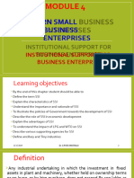 Modern Small Business Enterprise, Institutional Support For Business Enterprise