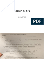 Examen de Cría Julio 2022 (Con Soluciones)