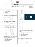 Matrices and Determinants - DPP 15.5 - Shaurya 2.0