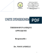 Cours de Thermodynamique Appliquée Bon