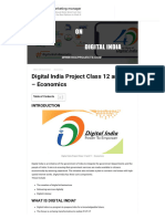 Digital India Project Class 12 and 11 Economics