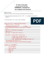 12-13 F6 Maths Internal Exam M2 Section A - Marking