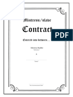 Mistress Male Slave Contract