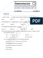 Relations & Functions 2024-25 SET-B