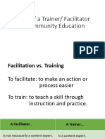 Roles of A Traner Facilitator