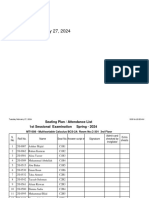 Sessional-1 Exam Seating Plan For Tuesday - Feb 27, 2024 - , School of Computing