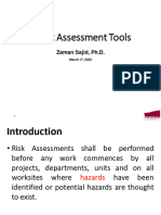 Lecture 15 - Risk Assessment Tools