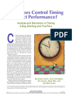 How Does Control Timing Affect Performance Analysis and Simulation of Timing Using Jitterbug and TrueTime