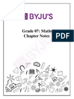 Grade 07: Maths Chapter Notes: Byju'S