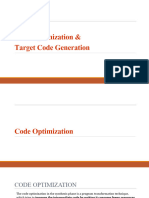 Code Optimization and Target Code Generation