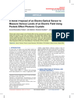 A Novel Proposal of An Electro-Optical Sensor To Measure Various Levels of An Electric Field Using Pockels Effect Photonic Crystals