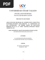 Aplicación Del Programa de Modificación Conductual Economia de Fichas