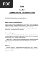 BSW CC-03 Contemporary Social Concerns: Unit 1-Understanding Social Problems