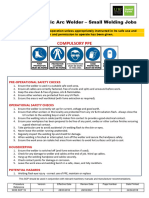 Safe Operating Procedures 19 Electric Arc Welder Small Welding Jobs