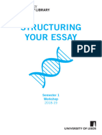 Structuring Your Essay Booklet