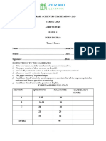 Agriculture Paper 1 - Question Paper