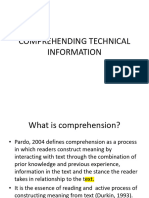 Comprehending Technical Information