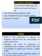 Law of Diminishing Marginal Utility