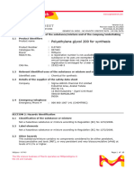 Safety Data Sheet: Polyethylene Glycol 200 For Synthesis