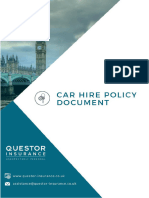 Vehicle Hire Policy Document