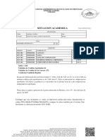 Situacion Academica: Universidad Nacional Experimental de Los Llanos Occidentales Ezequiel Zamora Unellez