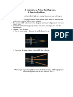 Concave & Convex Lens Notes, Ray Diagrams, & Practice Problems