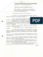 LEI 1822 de 20 de Outubro de 1997 - Cria o Conselho Municipal de Desenvolvimento Ambiental CODEMA