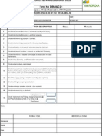 Check List For Installation of Local Instruments.