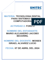 Foro-2-Tecnologia Digital para Sistemas de Manufactura