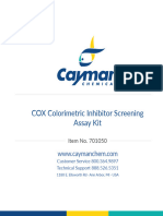 COX Colorimetric Inhibitor Screening Assay Kit: Item No. 701050