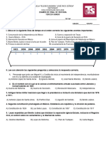 Examen Historia 3er Ano Secundaria