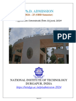 PHD Admission Brochure NIT DURGAPUR