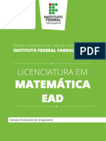 PPC Licenciatura em Matemática EAD - UAB