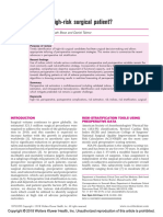 Who Is A High-Risk Surgical Patient? Review 2018