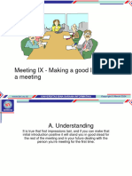 Meeting 9 - The Impression of A Meeting