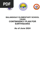 Balangigay Es - Earthquake - Contingency Plan - 2024