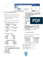 Examen de Unidad - Razonamiento Verbal: Apellidos Y Nombres Del Estudiante Grado Nive L Docent E