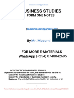 Form One Business Notes