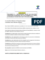 Revision RFE UEMOA - Avant-Projet de Règlement R09 Et Annexes Version Du 05 Mai 2023