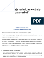 El Lenguaje Verbal, No Verbal y Paraverbal