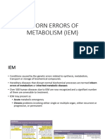 Inborn Errors of Metabolism (Iem)