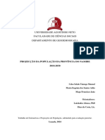 Projecção Da População Da Província Do Namibe 2010-2030