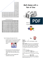 Math Games With A Pair of Dice