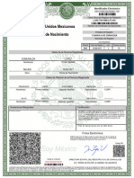 Estados Unidos Mexicanos Acta de Nacimiento: Matamoros