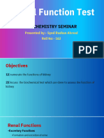 Renal Function Tests SEMINAR