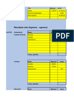 Ejemplo Finanzas Personales - Básicos