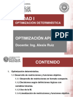 Unidad 1 - Optimización Determinística - Alexis Ruiz