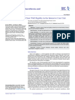 Fentanyl Induced Chest Wall Rigidity in The Intensive Care Unit