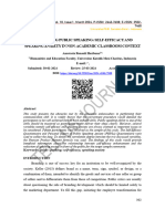 Performing Public Speaking: Self-Efficacyand Speakinganxietyin Non-Academic Classroom Context