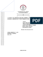 A Tutela Da Personalidade Jurídica Do Nascituro em Angola